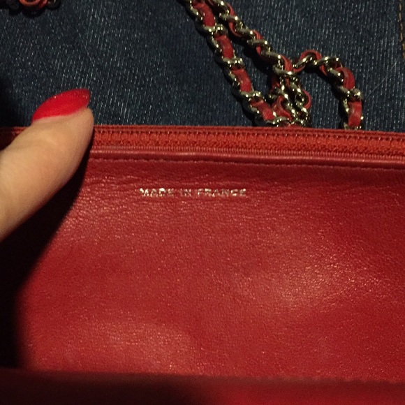 Red Chanel Quilted WOC Wallet on Chain - Picture 4 of 14